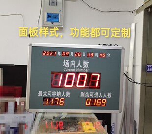 客流量计数器自动感应电子数显人数统计器店铺门店人流量进出记数