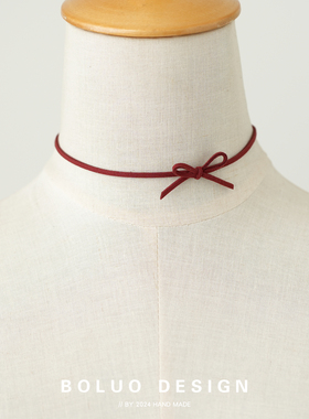 菠萝手作甜酷风蝴蝶结choker