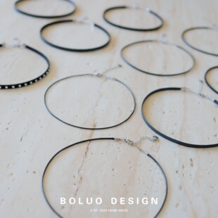 菠萝钛钢不掉色黑色基础款 choker颈链韩国简约百搭锁骨链项圈颈带