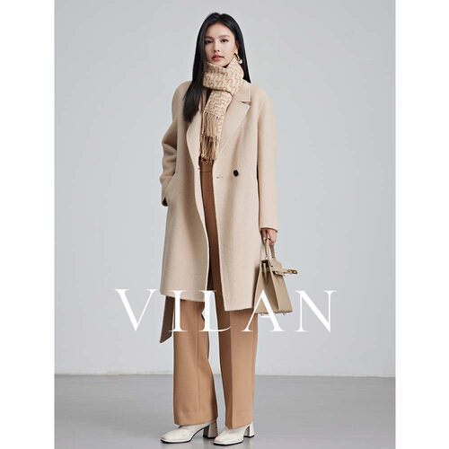 VILAN慧兰直筒阔腿裤女高腰