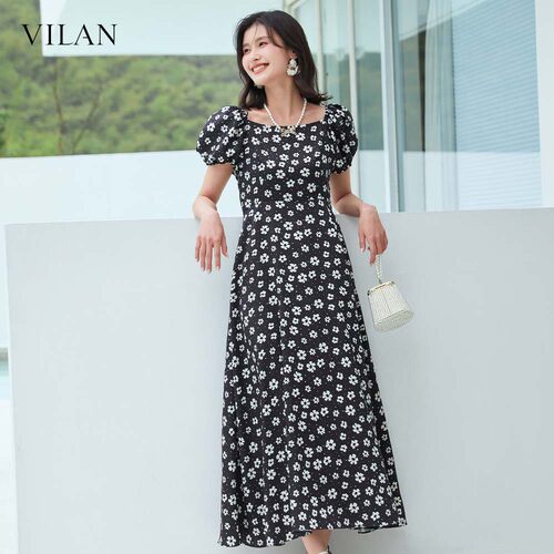 VILAN慧兰通勤长款连衣裙女