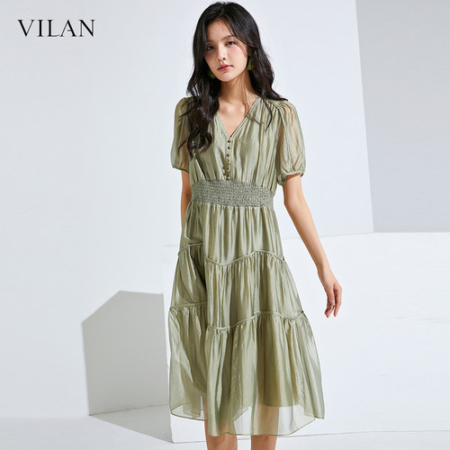 VILAN慧兰通勤连衣裙女