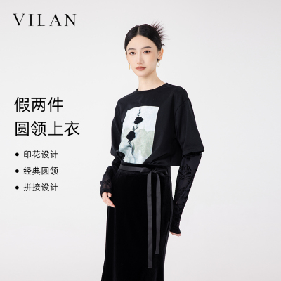 轻熟小众不撞款上衣玫瑰印花T恤