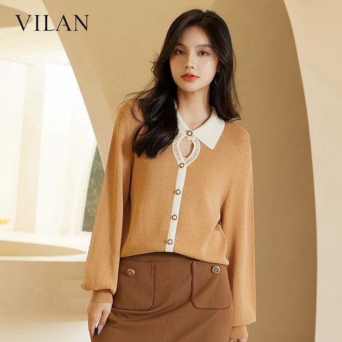 VILAN慧兰通勤针织开衫女