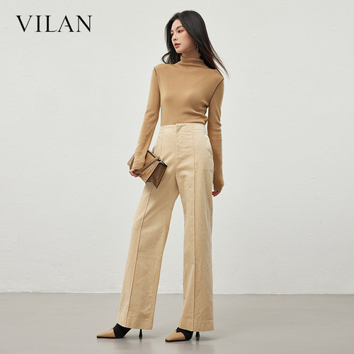 冬季休闲裤vilan/慧兰时尚高腰