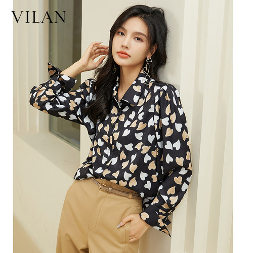 VILAN慧兰通勤长袖衬衫女