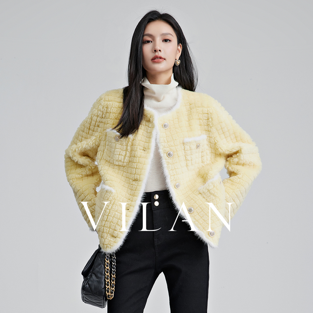 VILAN慧蘭通勤皮草外套女