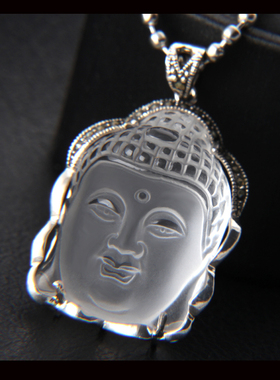 释迦牟尼佛高档大气毛衣坠白水晶