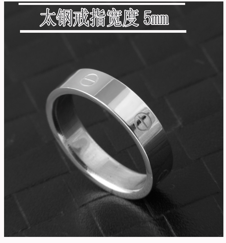 太钢戒指男款潮品指环时尚美发健身指环食指无名指日韩戒指图片