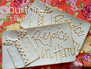 喜欢他 浮雕做旧描金 Caria Grogan卡利亚格罗根盖尔早餐下午茶盘