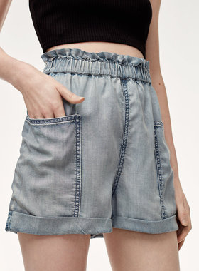 加拿大直邮Aritzia牛仔短裤Wilfred女士大裤袋弹力裤腰短裤 68082