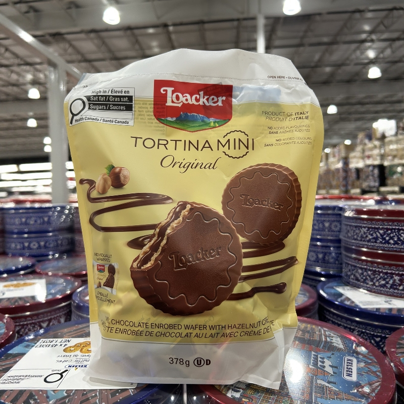 2袋9.5折加拿大直邮 Loacker莱家 榛子威化巧克力夹心饼干 378g