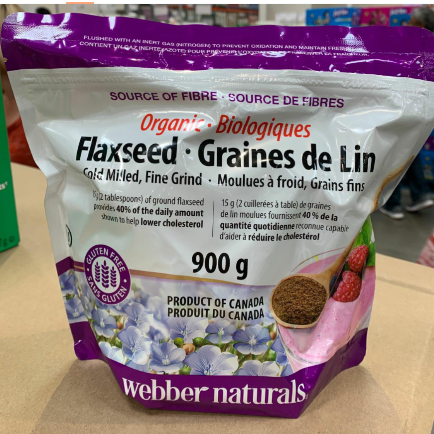 2袋减10元 加拿大直邮Webber伟博有机即食亚麻籽粉高纤维900g,保健食品/膳食营养补充食品,其他膳食营养补充剂,淘宝优惠券,粉丝福利购,淘宝优惠卷