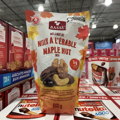 加拿大直邮 BASSE混合坚果800g蔓越莓杏仁腰果核桃碧根果