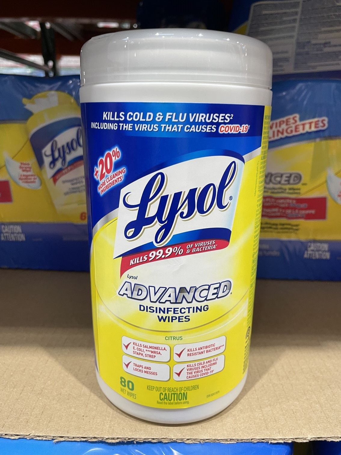 Lysol丽斯消毒湿巾加拿大直邮