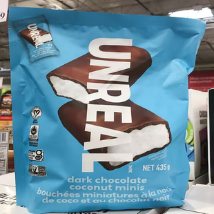 兩袋減10 UNREAL椰子夾心黑巧克力435g 加拿大直郵