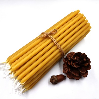 祈祷蜡烛天然蜂蜡华德福瑜伽无烟