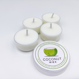 【天然椰子蜡】4小时塑料茶蜡杯 教堂瑜伽睡眠祈祷净化冥想无烟