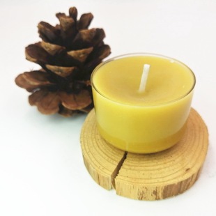 【8小时蜂蜡蜡烛】天然蜜蜡茶蜡杯 华德福瑜伽祈祷冥想瑜伽净化