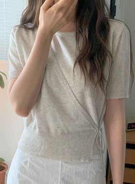 六0813韩国正品10417 针织衫区复古夏季欧美正品魅力休闲精致直邮