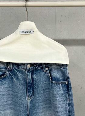 九0205韩国东大门运动牛仔裤区HELDER-8742800大气人气简洁春季