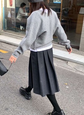 九1202韩国东大门毛衣-区courgette-8717355正品街舞休闲复古直邮