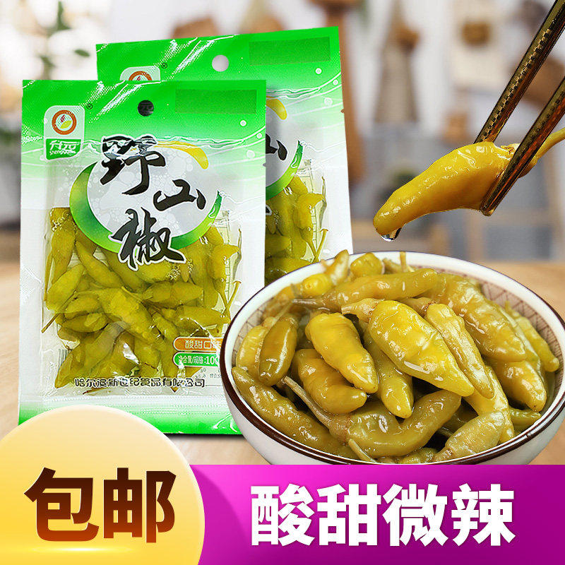 野山椒酸甜香辣东北口味泡椒泡面搭档即食咸菜下饭100g