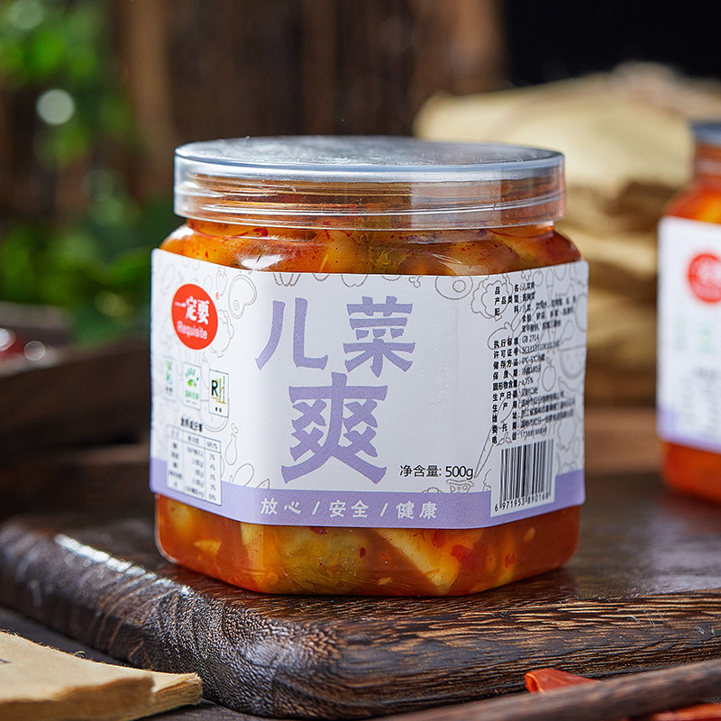 酒店成品儿菜爽菜凉菜开胃即食素菜泡菜农家娃娃菜酱菜罐装小菜