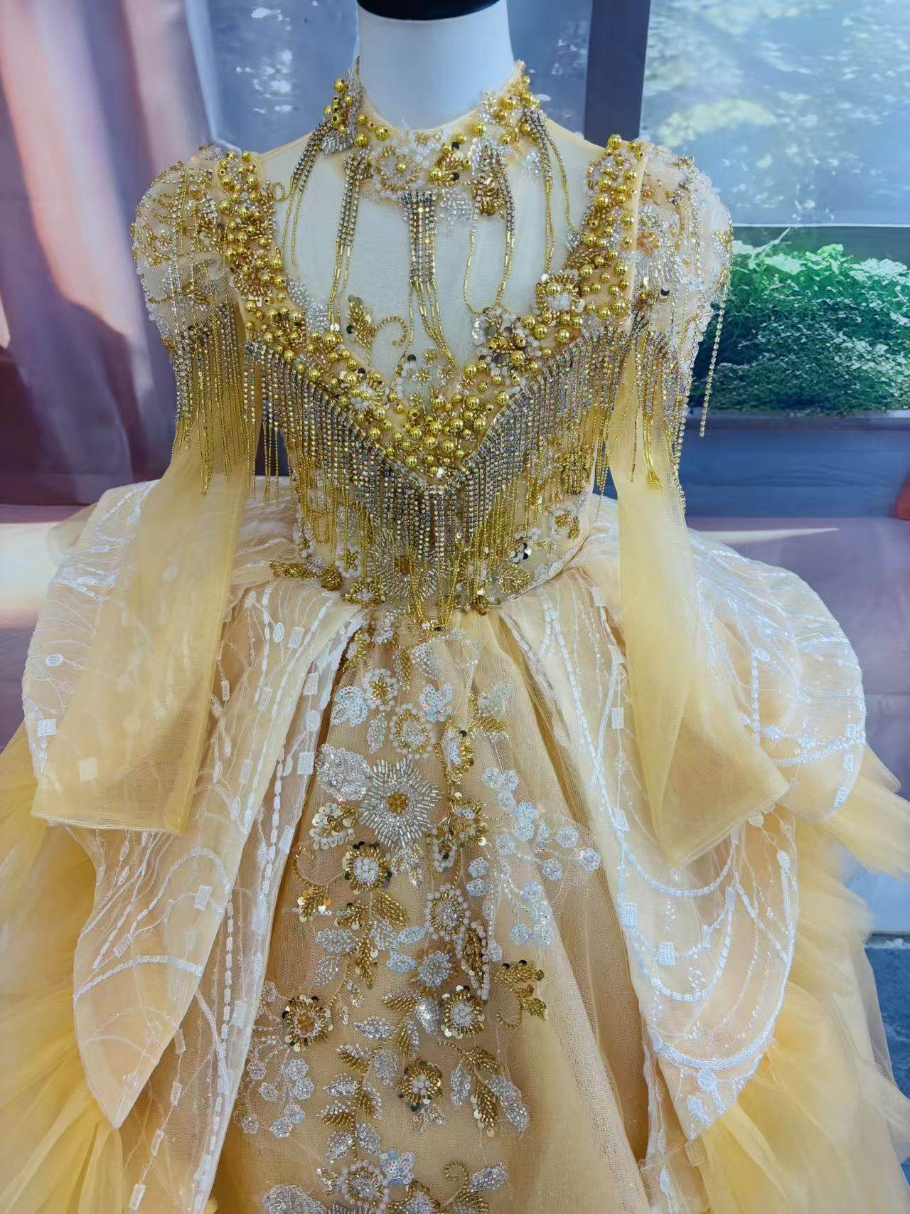 儿童礼服公主裙花童长袖法式高级感演出走秀钢琴表演服2025新款女,童装/婴儿装/亲子装,儿童礼服,淘宝优惠券,粉丝福利购,淘宝优惠卷