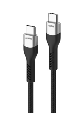 PROLINK PF491双头Type C数据线支持100w充电功率480Mbps传输5A