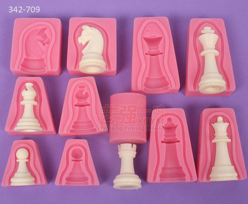 yqym国际象棋模具慕斯diy巧克力