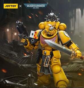 JOYTOY暗源战锤40K帝国之拳 装备动力剑的副官可动兵人模玩礼1:18