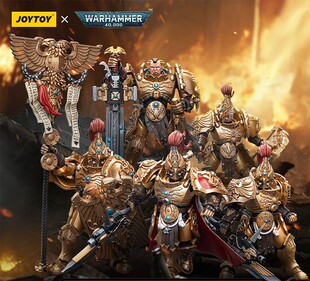 JOYTOY暗源战锤40K帝皇禁军盾卫连长可动兵人模玩手办摆件礼物男