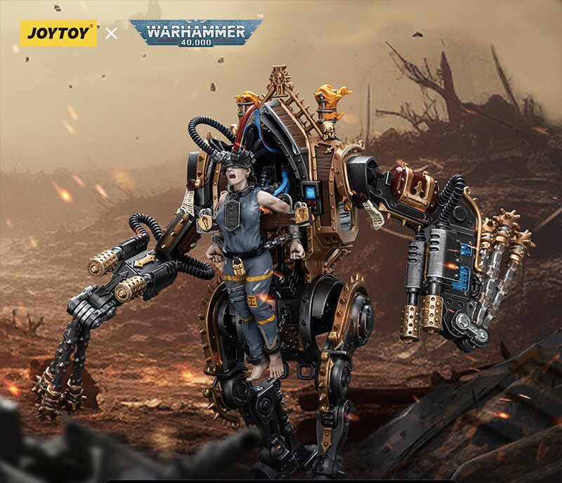 joytoy暗源战锤40k修女会 装备赎罪连枷的赎罪机甲1:18可动模玩礼