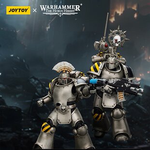 JOYTOY暗源战锤荷鲁斯之乱钢铁勇士MKIII型战术小队可动兵人手办