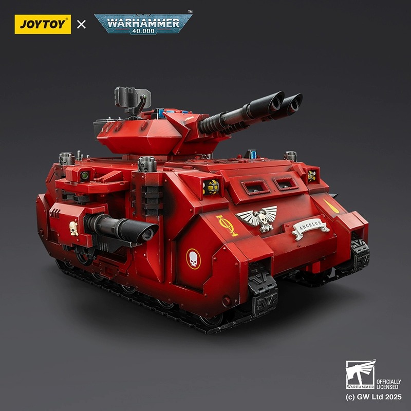 JOYTOY暗源战锤40K圣血天使歼灭者型猎食者坦克1:18可动载具手办