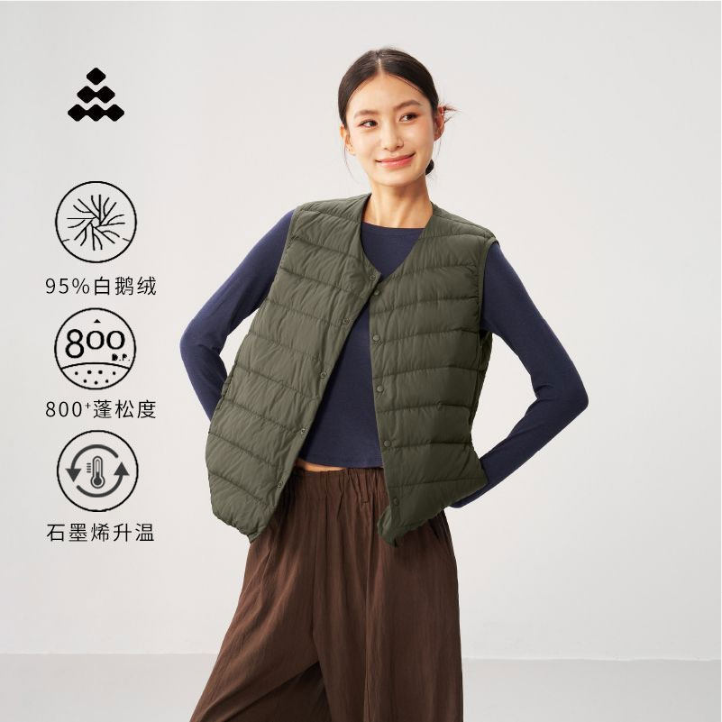 道木熙秋冬鹅绒马甲女轻薄羽绒2026新款内胆短款内外穿保暖外套女