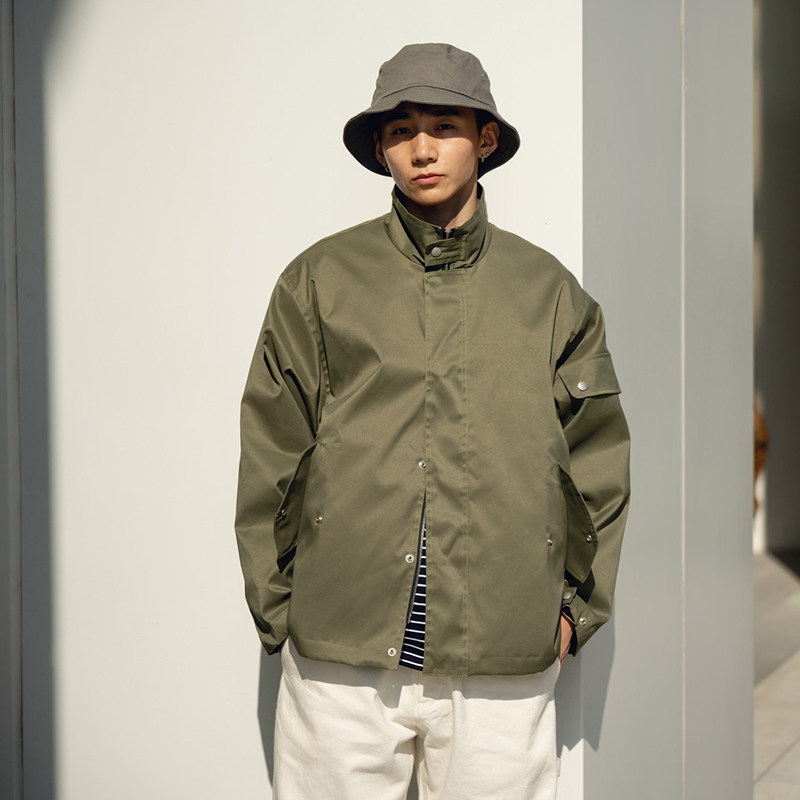 trs美式复古哈林顿立领G9夹克男