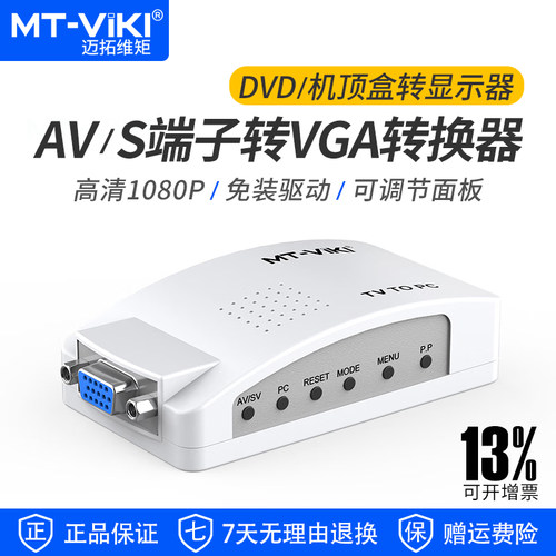 迈拓维矩S端子/AV转VGA转换器