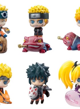 动漫周边新货火影忍者钥匙扣鸣人公仔佐助手办人偶挂件