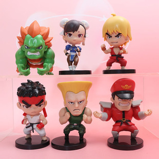 游戏周边街头霸王钥匙扣隆手办古烈公仔肯人偶维加春丽布兰卡挂件