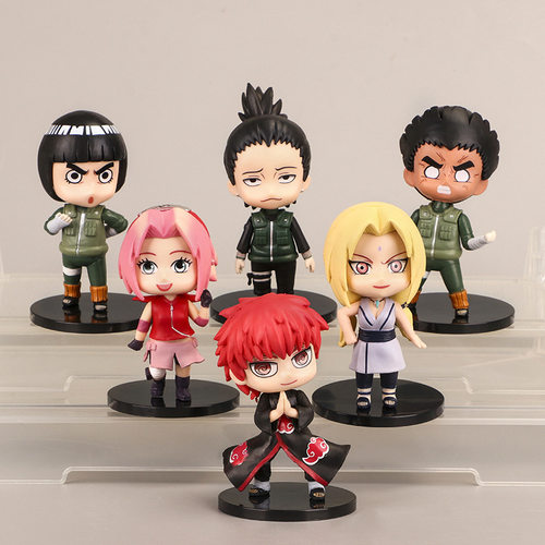 动漫周边火影忍者钥匙扣鹿丸公仔小李手办纲手人偶小樱蝎挂件