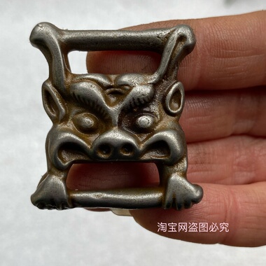 仿古藏式天铁经书扣西藏兽面财布扣藏式扣网红皮具装饰扣吊坠挂件
