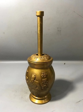 包邮仿古铜孙思邈捣药罐捣药器铜中药捣药钵捣药臼家居药店装饰