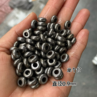 仿古藏式天铁DIY文玩手串项链散珠隔片隔珠圆珠算盘珠配件单个价