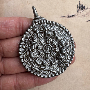 仿古新款藏式藏传尼泊尔藏式天铁九宫牌挂件