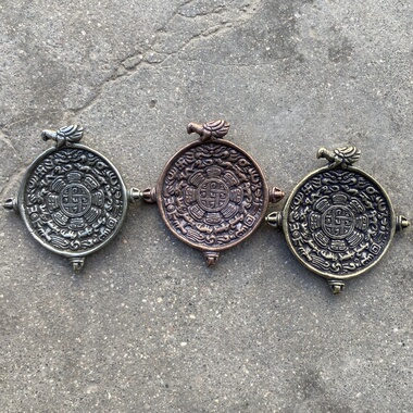 仿古利马铜大鹏鸟西藏侧挂腰挂九宫牌钥匙挂项链佛珠念珠配饰饰品