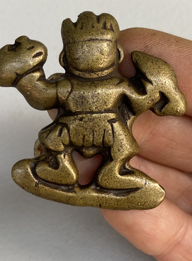 仿古新款藏式藏传黄铜托甲恰那多杰金刚手护法吊坠项链法牌挂件