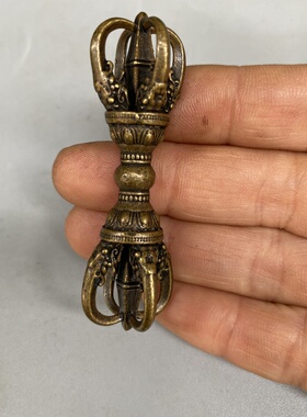 仿古新款藏式藏传黄铜迷你金刚杵降魔杵法器吊坠挂件配件