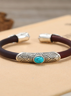 西藏鸡血藤手镯民族风